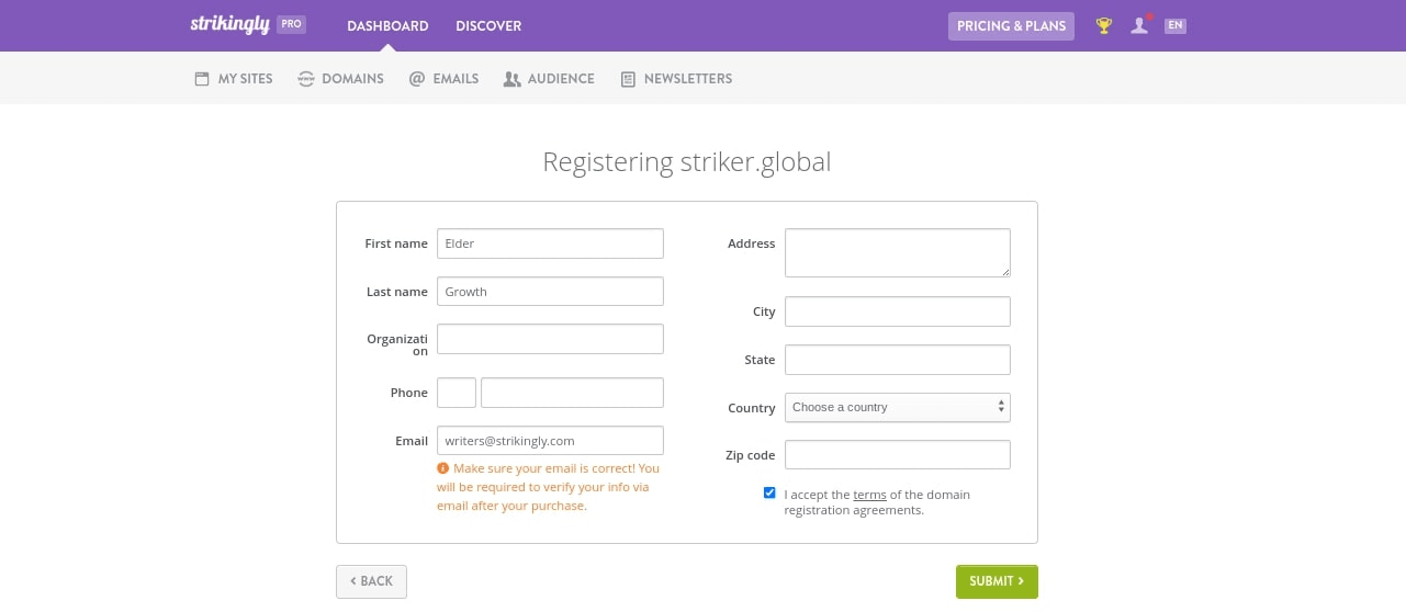 null enregistrer un nom de domaine